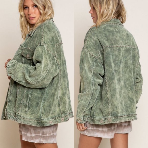 71478 POL Studded Corduroy Jacket - Picture 3 of 3